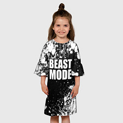 Платье клеш для девочки Бист мод - брызги, цвет: 3D-принт — фото 2