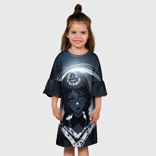 Детское платье Аниме готическая девушка с двумя косами / 3D-принт – фото 3