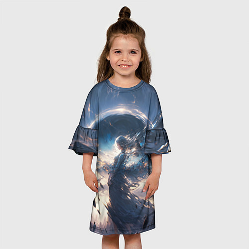 Детское платье Небесная девушка от нейросети / 3D-принт – фото 3