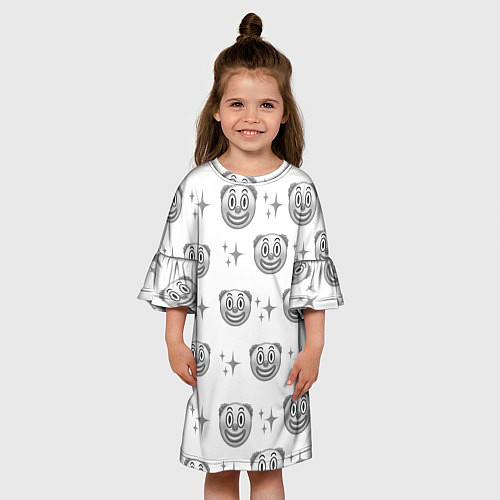 Детское платье Клоунада чб / 3D-принт – фото 3