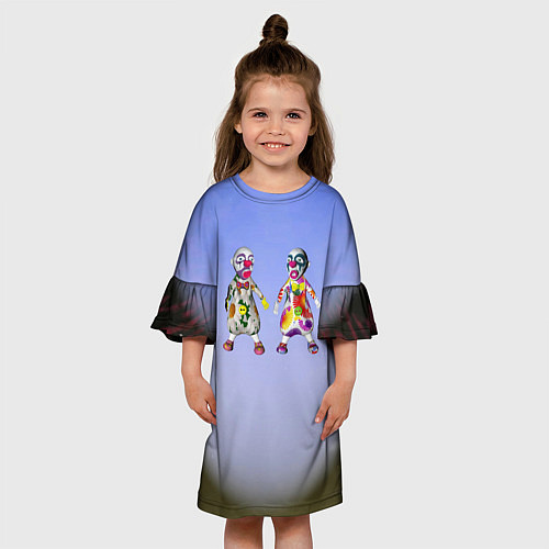 Детское платье Два чудаковатых клоуна / 3D-принт – фото 3