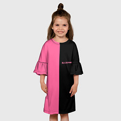 Платье клеш для девочки Blackpink- двойной, цвет: 3D-принт — фото 2