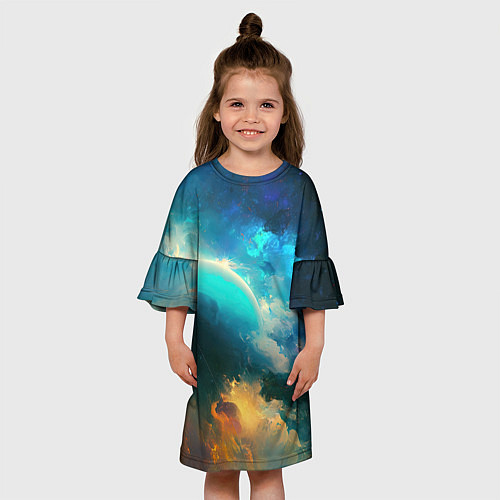 Детское платье Далекий космос / 3D-принт – фото 3
