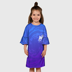 Платье клеш для девочки Nigma Galoxy форма, цвет: 3D-принт — фото 2