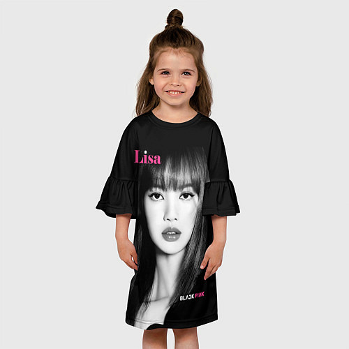 Детское платье Blackpink Lisa Portrait / 3D-принт – фото 3