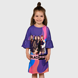 Платье клеш для девочки K-pop Blackpink girls, цвет: 3D-принт — фото 2