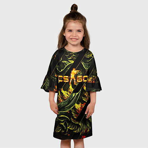 Детское платье CS GO fire logo / 3D-принт – фото 3