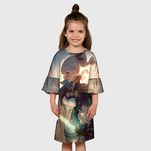Детское платье Джинн Геншин Импакт / 3D-принт – фото 3