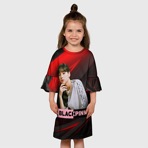 Детское платье Lisa Blackpink kpop / 3D-принт – фото 3