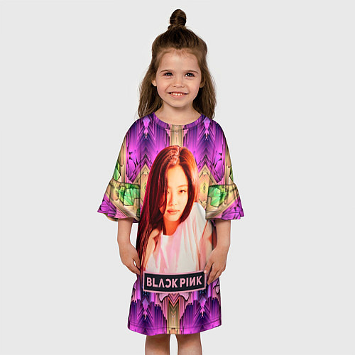 Детское платье Дженни кпоп Блэкпинк / 3D-принт – фото 3
