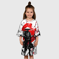 Платье клеш для девочки Ronin armour, цвет: 3D-принт — фото 2