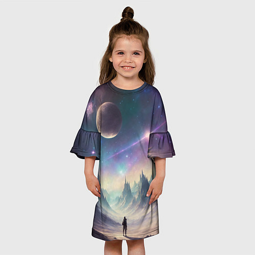 Детское платье Величие космоса / 3D-принт – фото 3