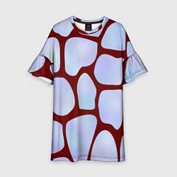 Платье клеш для девочки Клеточная ткань, цвет: 3D-принт