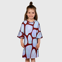 Платье клеш для девочки Клеточная ткань, цвет: 3D-принт — фото 2