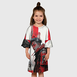 Платье клеш для девочки Уличный бригадир, цвет: 3D-принт — фото 2