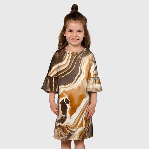 Детское платье Яшма серая / 3D-принт – фото 3