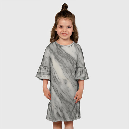 Детское платье Текстура мрамора / 3D-принт – фото 3
