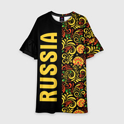 Платье клеш для девочки Russia хохлома, цвет: 3D-принт