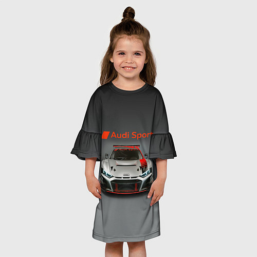 Детское платье Audi sport - racing car - extreme / 3D-принт – фото 3