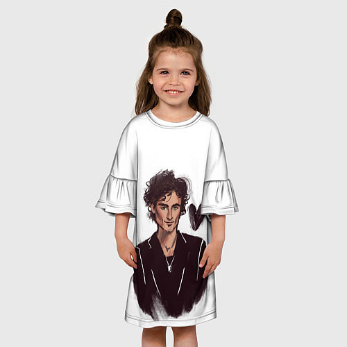 Детское платье Портрет Тимоти Шаламе / 3D-принт – фото 3