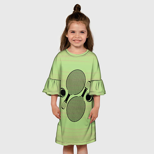 Детское платье Настольный теннис или пинг понг / 3D-принт – фото 3