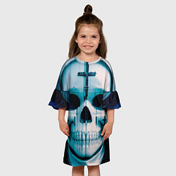 Платье клеш для девочки Проклятие монахини, цвет: 3D-принт — фото 2