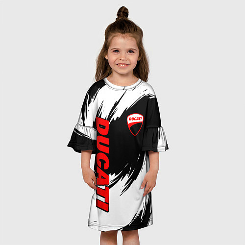 Детское платье Ducati - мазки краски / 3D-принт – фото 3