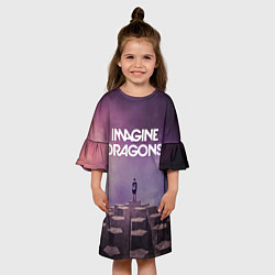 Платье клеш для девочки Imagine Dragons обложка альбома Night Visions, цвет: 3D-принт — фото 2