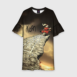 Платье клеш для девочки Korn обложка альбома Follow the Leader, цвет: 3D-принт