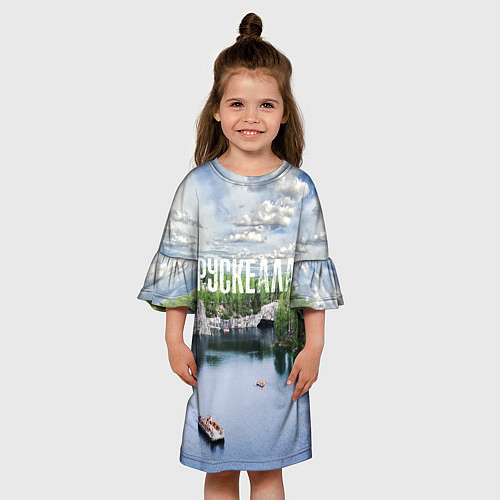 Детское платье Карелия горный парк Рускеала / 3D-принт – фото 3