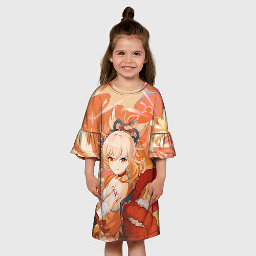 Детское платье Yoimiya Genshin Impact / 3D-принт – фото 3