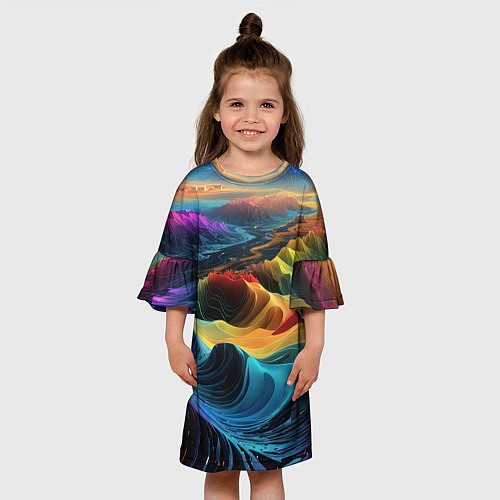 Детское платье Цифровая природа / 3D-принт – фото 3