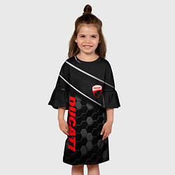 Платье клеш для девочки Ducati - технологическая броня, цвет: 3D-принт — фото 2