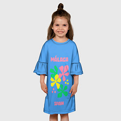 Платье клеш для девочки Малага - Испания, цвет: 3D-принт — фото 2