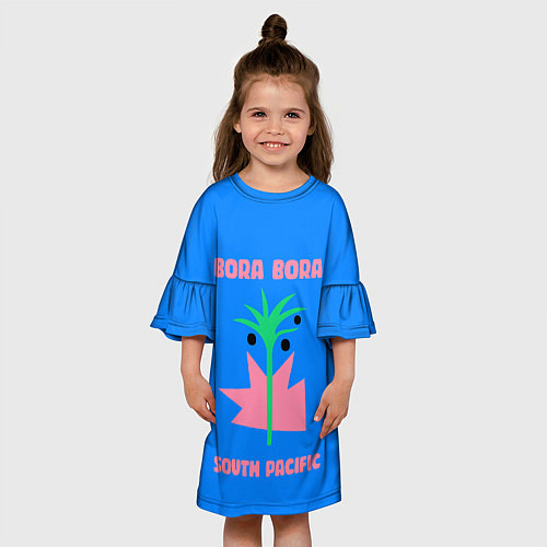 Детское платье Бора-Бора - Тихий океан / 3D-принт – фото 3