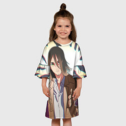 Платье клеш для девочки Атака Титанов Eren Yaeger, цвет: 3D-принт — фото 2