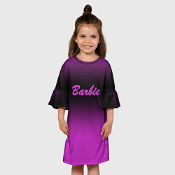 Платье клеш для девочки Барби градиент, цвет: 3D-принт — фото 2