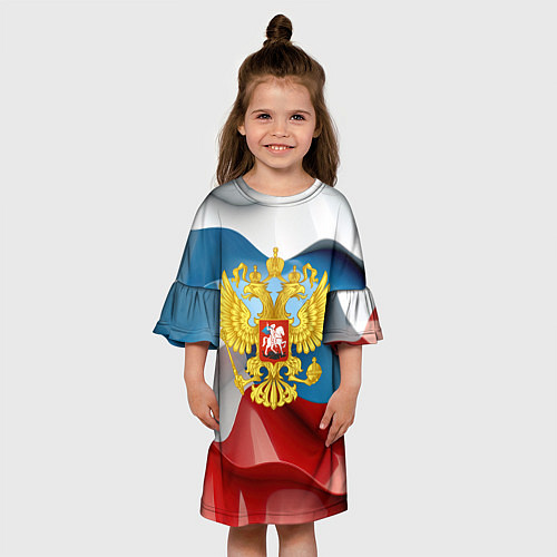 Детское платье Герб России триколор / 3D-принт – фото 3