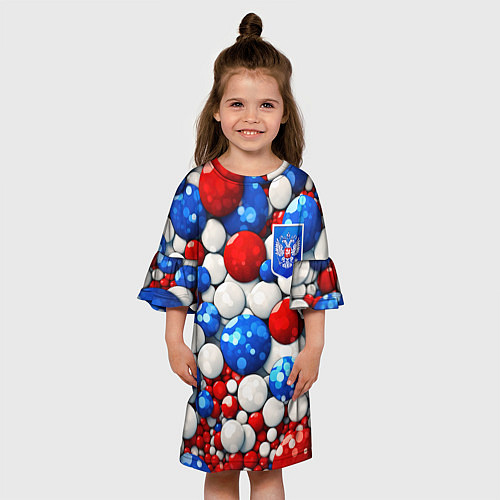 Детское платье Шарики триколор / 3D-принт – фото 3