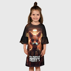 Платье клеш для девочки Мангл Фнаф, цвет: 3D-принт — фото 2