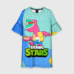 Платье клеш для девочки Doug Brawl Stars, цвет: 3D-принт