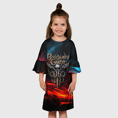 Детское платье Baldurs Gate 3 logo / 3D-принт – фото 3