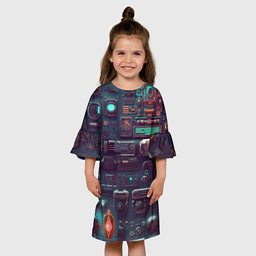 Детское платье Технические панели / 3D-принт – фото 3