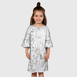 Платье клеш для девочки Бриллиант в воде, цвет: 3D-принт — фото 2