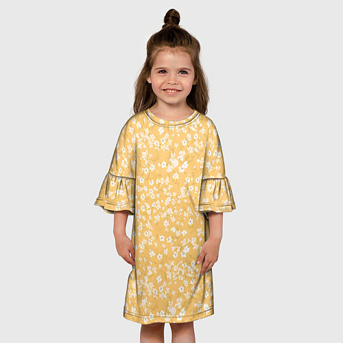 Детское платье Сакура паттерн / 3D-принт – фото 3