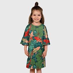 Платье клеш для девочки Паттерн карпы кои, цвет: 3D-принт — фото 2