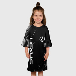 Платье клеш для девочки Lexus - minimalism, цвет: 3D-принт — фото 2