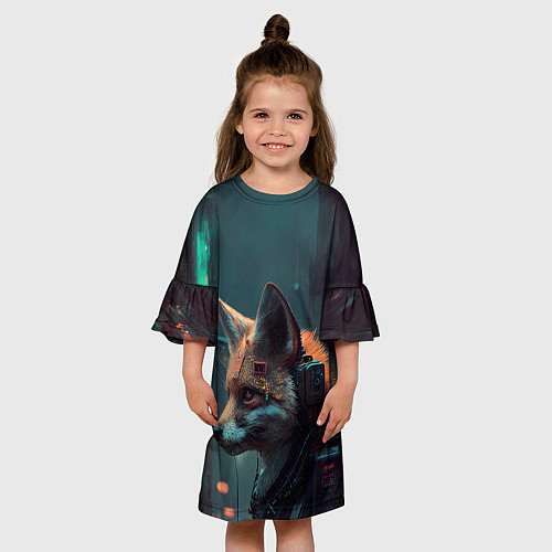 Детское платье Кибернетический лис / 3D-принт – фото 3