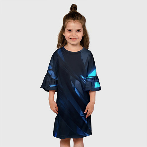 Детское платье Синяя безгранность / 3D-принт – фото 3