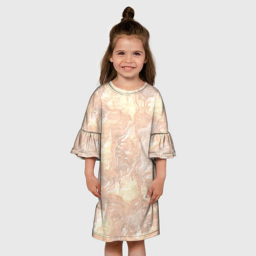 Детское платье Бежевый вихрь / 3D-принт – фото 3